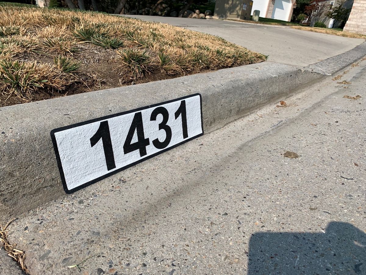 Basic Curb Address Signage